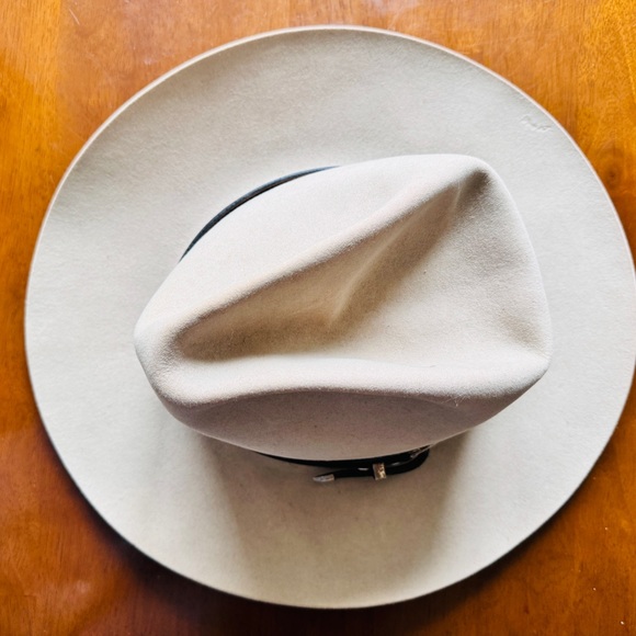 RESISTOL Vintage 70s Cowboy Hat 7 1/4 with some wear XXX BEAVER - Picture 4 of 12